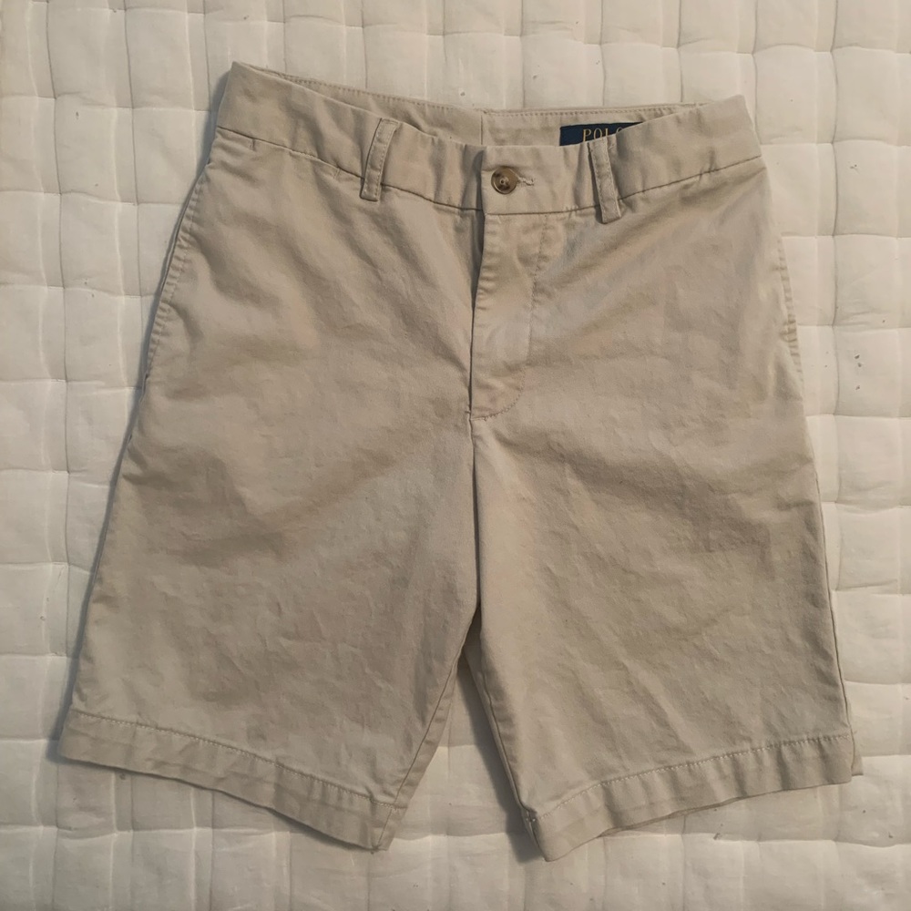 Boys khaki Polo shorts sz 14 - read description
